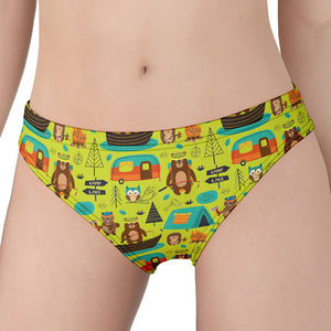 Animal Camping Pattern Print Women's Panties