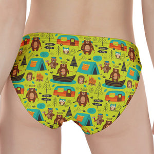 Animal Camping Pattern Print Women's Panties