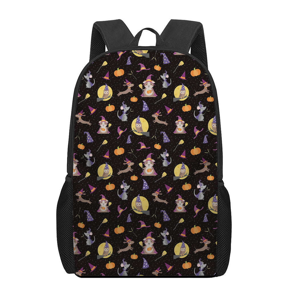 Animal Wizard Pattern Print 17 Inch Backpack