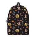 Animal Wizard Pattern Print School Backpack