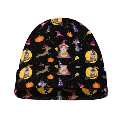 Animal Wizard Pattern Print Beanie