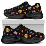 Animal Wizard Pattern Print Black Chunky Shoes