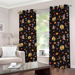Animal Wizard Pattern Print Blackout Grommet Curtains