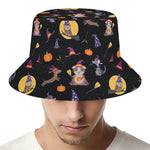 Animal Wizard Pattern Print Bucket Hat