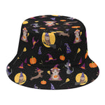 Animal Wizard Pattern Print Bucket Hat