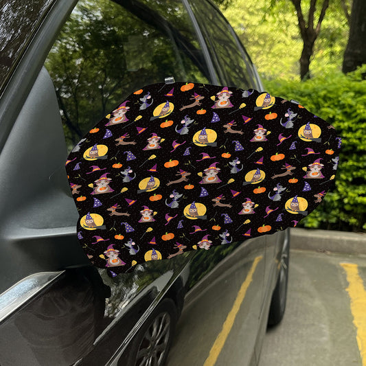 Animal Wizard Pattern Print Car Side Mirror Covers