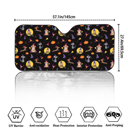 Animal Wizard Pattern Print Car Windshield Sun Shade