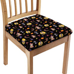 Animal Wizard Pattern Print Chair Cushion Cover