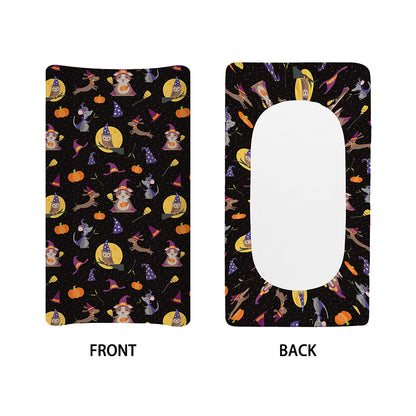 Animal Wizard Pattern Print Changing Pad Cover