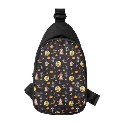 Animal Wizard Pattern Print Chest Bag