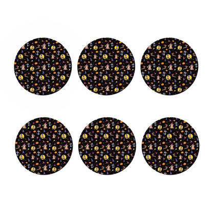 Animal Wizard Pattern Print Coaster Set