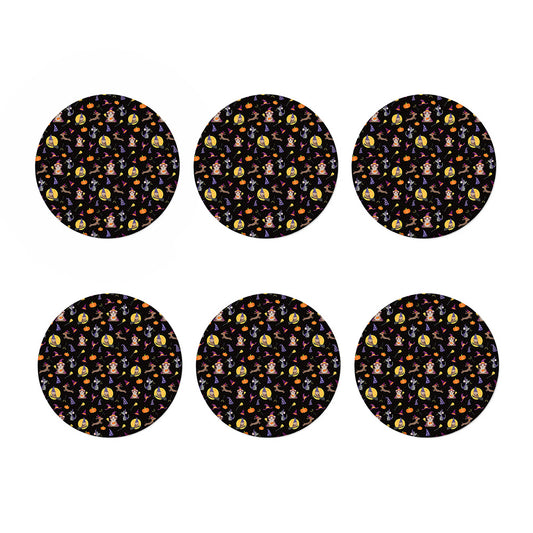 Animal Wizard Pattern Print Coaster Set