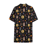 Animal Wizard Pattern Print Cotton Hawaiian Shirt