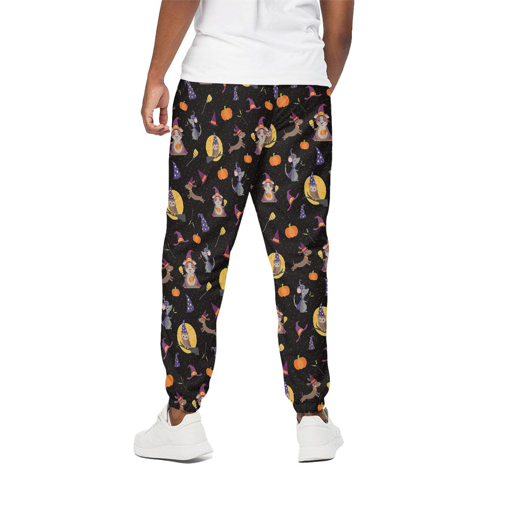 Animal Wizard Pattern Print Cotton Pants