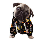 Animal Wizard Pattern Print Dog Zip Up Hoodie