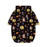 Animal Wizard Pattern Print Dog Zip Up Hoodie