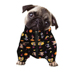 Animal Wizard Pattern Print Dog Zip Up Jacket