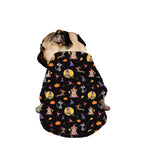 Animal Wizard Pattern Print Dog Zip Up Jacket