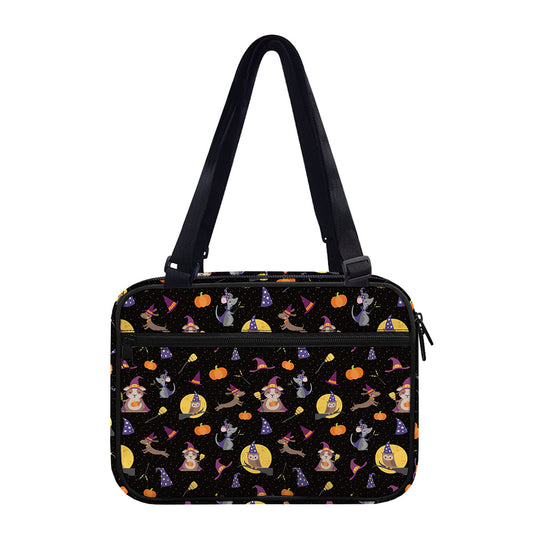 Animal Wizard Pattern Print Double Strap Bible Bag