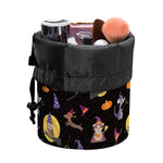 Animal Wizard Pattern Print Drawstring Makeup Bag