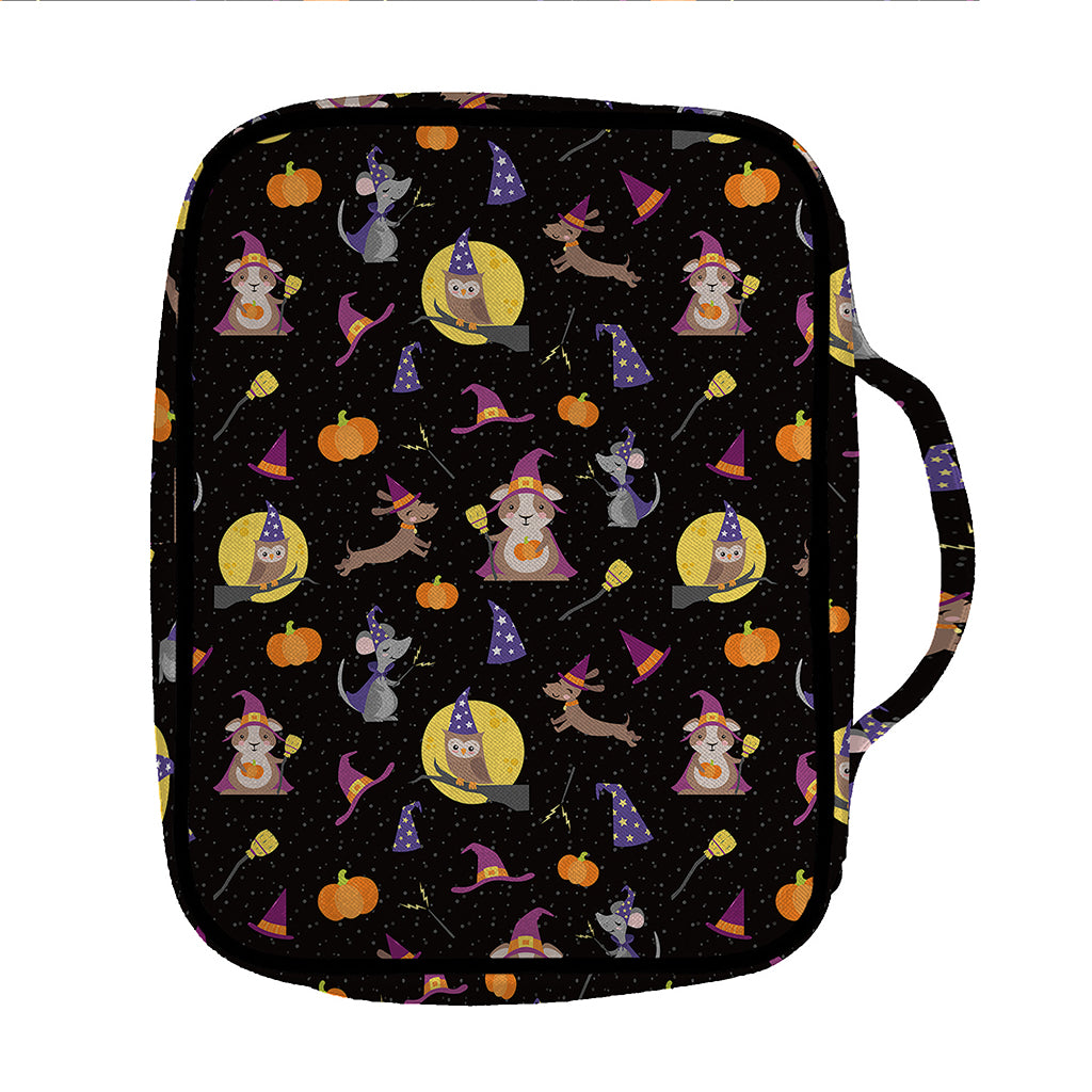 Animal Wizard Pattern Print Front Pocket Bible Bag