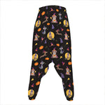 Animal Wizard Pattern Print Hammer Pants