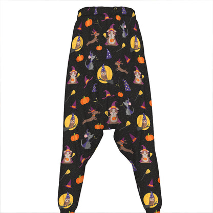 Animal Wizard Pattern Print Hammer Pants