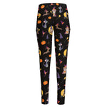 Animal Wizard Pattern Print High-Waisted Pocket Leggings