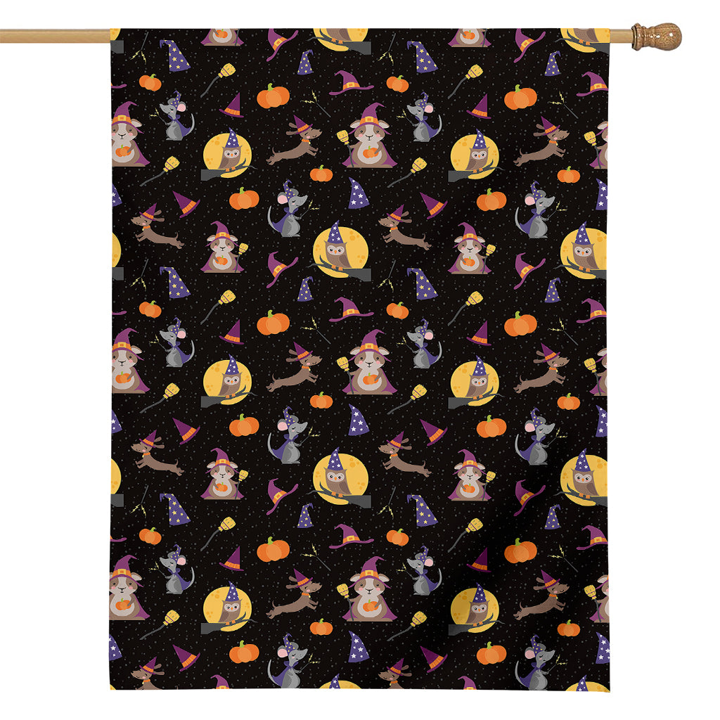 Animal Wizard Pattern Print House Flag