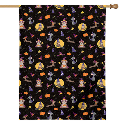 Animal Wizard Pattern Print House Flag