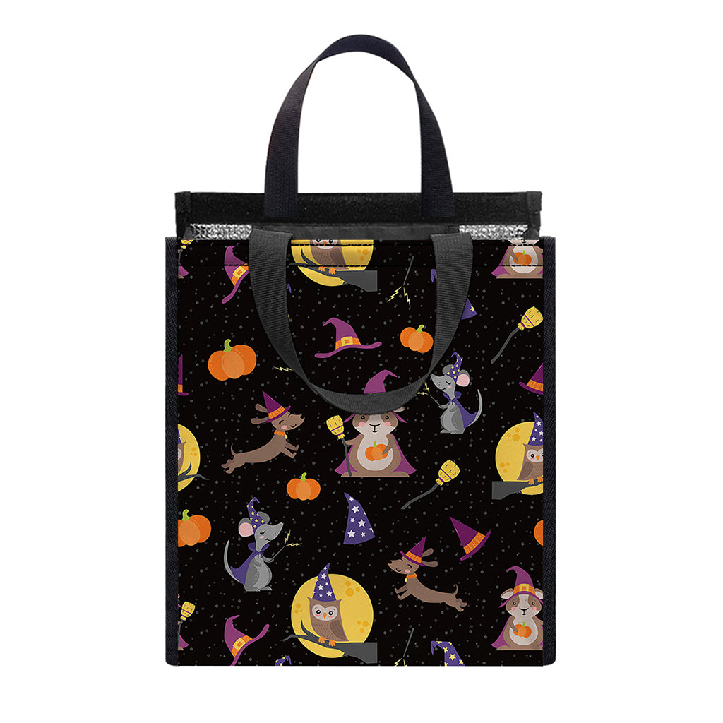 Animal Wizard Pattern Print Insulated Lunch Tote