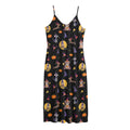Animal Wizard Pattern Print Jersey Midi Cami Dress
