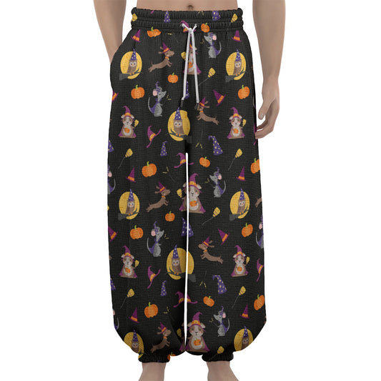 Animal Wizard Pattern Print Lantern Pants