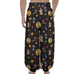 Animal Wizard Pattern Print Lantern Pants