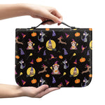 Animal Wizard Pattern Print Leather Bible Cover