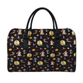 Animal Wizard Pattern Print Leather Duffel Bag