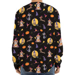 Animal Wizard Pattern Print Long Sleeve Baseball Jersey
