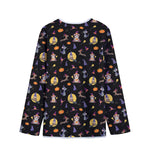 Animal Wizard Pattern Print Long Sleeve Short Coat