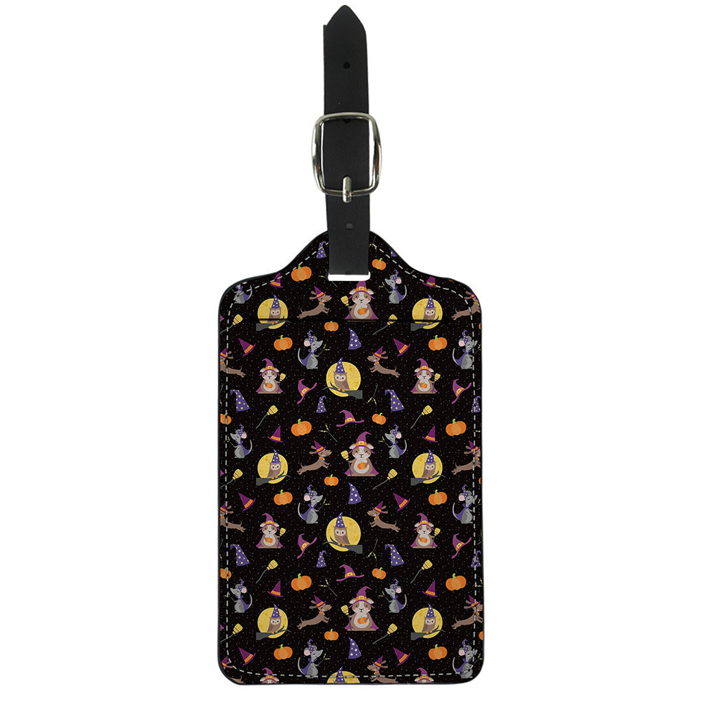 Animal Wizard Pattern Print Luggage Tag