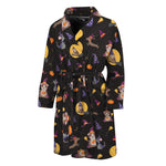 Animal Wizard Pattern Print Men's Bathrobe
