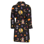 Animal Wizard Pattern Print Men's Bathrobe