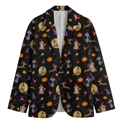 Animal Wizard Pattern Print Men's Blazer