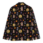 Animal Wizard Pattern Print Men's Cotton Blazer