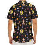Animal Wizard Pattern Print Men's Deep V-Neck Shirt