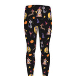 Animal Wizard Pattern Print Men's leggings