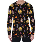 Animal Wizard Pattern Print Men's Long Sleeve T-Shirt