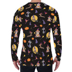 Animal Wizard Pattern Print Men's Long Sleeve T-Shirt