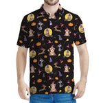 Animal Wizard Pattern Print Men's Polo Shirt