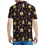 Animal Wizard Pattern Print Men's Polo Shirt