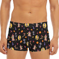 Animal Wizard Pattern Print Men's Short Boxer Briefs